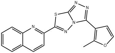 2-[3-(2-methylfuran-3-yl)[1,2,4]triazolo[3,4-b][1,3,4]thiadiazol-6-yl]quinoline|