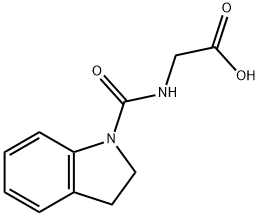 [(2,3-Dihydro-indole-1-carbonyl)-amino]-acetic acid Structure