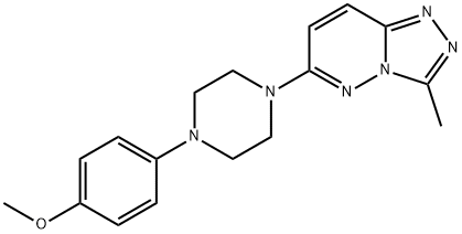 6-[4-(4-methoxyphenyl)piperazin-1-yl]-3-methyl[1,2,4]triazolo[4,3-b]pyridazine 化学構造式