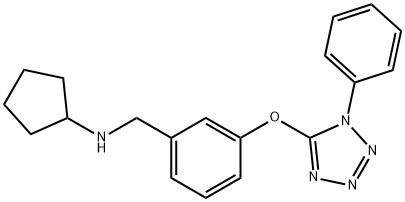 N-{3-[(1-phenyl-1H-tetrazol-5-yl)oxy]benzyl}cyclopentanamine Structure
