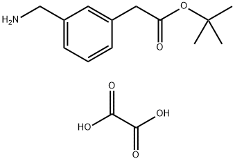 (3-Aminomethyl-phenyl)-acetic acid tert-butyl ester oxalate 化学構造式