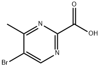 5-Bromo-4-methyl-2-pyrimidinecarboxylic acid Structure