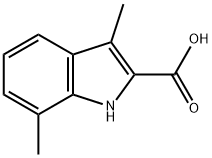 3,7-Dimethylindole-2-carboxylic acid 化学構造式