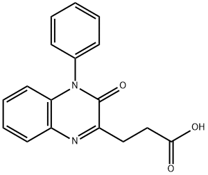 3-(3-oxo-4-phenyl-3,4-dihydroquinoxalin-2-yl)propanoic acid Struktur