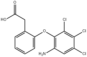 2-(2-(6-Amino-2,3,4-trichlorophenoxy)phenyl)acetic acid Structure