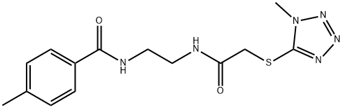 4-methyl-N-[2-({[(1-methyl-1H-tetrazol-5-yl)sulfanyl]acetyl}amino)ethyl]benzamide,936821-17-9,结构式