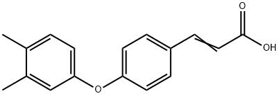 3-(4-(3,4-dimethylphenoxy)phenyl)acrylic acid 化学構造式