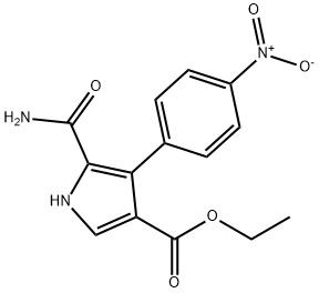 ethyl 5-carbamoyl-4-(4-nitrophenyl)-1H-pyrrole-3-carboxylate Structure