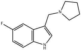 5-Fluoro-3-[(pyrrolidin-1-yl)methyl]-1H-indole Struktur