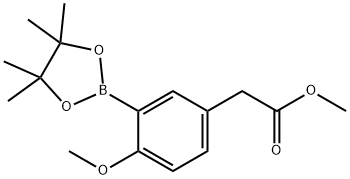 Methyl 2-(4-methoxy-3-(4,4,5,5-tetramethyl-1,3,2-dioxaborolan-2-yl)phenyl)acetate Structure