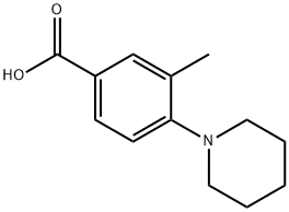 3-methyl-4-(piperidin-1-yl)benzoic acid 化学構造式