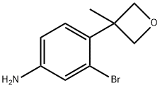 3-Bromo-4-(3-methyloxetan-3-yl)aniline Structure