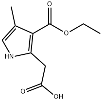 2-(3-(乙氧羰基)-4-甲基-1H-吡咯-2-基)乙酸, 945381-57-7, 结构式