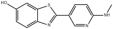 2-[6-(メチルアミノ)-3-ピリジル]ベンゾチアゾール-6-オール 化学構造式