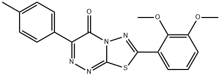 7-(2,3-dimethoxyphenyl)-3-(4-methylphenyl)-4H-[1,3,4]thiadiazolo[2,3-c][1,2,4]triazin-4-one Structure