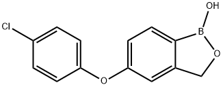 5-(4-chlorophenoxy)-1,3-dihydro-1-hydroxy-2,1-benzoxaborole Struktur
