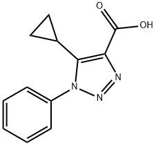 5-Cyclopropyl-1-phenyl-1H-1,2,3-triazole-4-carboxylic acid 化学構造式