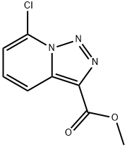 7-クロロ[1,2,3]トリアゾロ[1,5-a]ピリジン-3-カルボン酸メチル 化学構造式