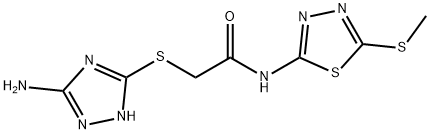 2-[(5-amino-4H-1,2,4-triazol-3-yl)sulfanyl]-N-[5-(methylsulfanyl)-1,3,4-thiadiazol-2-yl]acetamide Structure