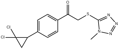 1-[4-(2,2-dichlorocyclopropyl)phenyl]-2-[(1-methyl-1H-tetraazol-5-yl)thio]ethanone Structure