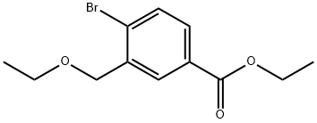 4-bromo-3-ethoxymethyl-benzoic acid ethyl ester Struktur