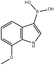 B-(7-methoxy-1H-indol-3-yl)boronic acid 结构式