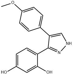 4-[4-(4-methoxyphenyl)-1H-pyrazol-3-yl]benzene-1,3-diol,948901-13-1,结构式