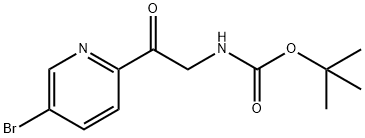 tert-butyl 2-(5-bromopyridin-2-yl)-2-oxoethylcarbamate Structure