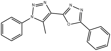 2-(5-methyl-1-phenyl-1H-1,2,3-triazol-4-yl)-5-phenyl-1,3,4-oxadiazole Structure