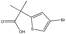 2-(4-bromothiophen-2-yl)-2-methylpropanoic acid 化学構造式