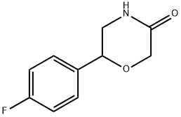 6-(4-fluorophenyl)morpholin-3-one 化学構造式