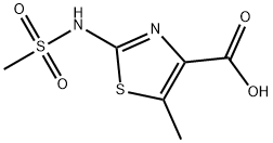 5-methyl-2-((methylsulfonyl)amino)-1,3-thiazole-4-carboxylic acid Structure