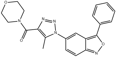 [5-methyl-1-(3-phenyl-2,1-benzoxazol-5-yl)-1H-1,2,3-triazol-4-yl](morpholin-4-yl)methanone Structure