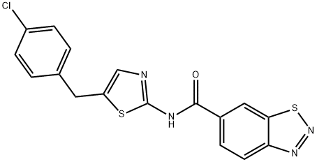 N-[5-(4-chlorobenzyl)-1,3-thiazol-2-yl]-1,2,3-benzothiadiazole-6-carboxamide Struktur