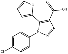 1-(4-Chloro-phenyl)-5-furan-2-yl-1H-[1,2,3]triazole-4-carboxylic acid 结构式