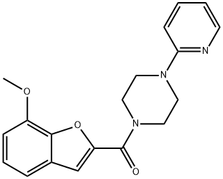 (7-methoxy-1-benzofuran-2-yl)[4-(pyridin-2-yl)piperazin-1-yl]methanone Structure