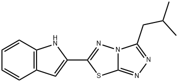 2-(3-isobutyl[1,2,4]triazolo[3,4-b][1,3,4]thiadiazol-6-yl)-1H-indole,951935-36-7,结构式