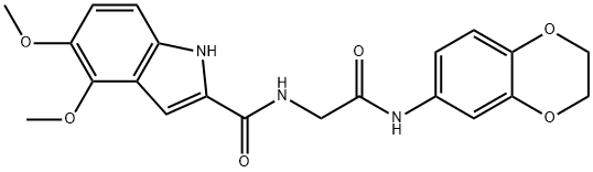 N-[2-(2,3-dihydro-1,4-benzodioxin-6-ylamino)-2-oxoethyl]-4,5-dimethoxy-1H-indole-2-carboxamide|