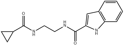 N-{2-[(cyclopropylcarbonyl)amino]ethyl}-1H-indole-2-carboxamide,951982-29-9,结构式