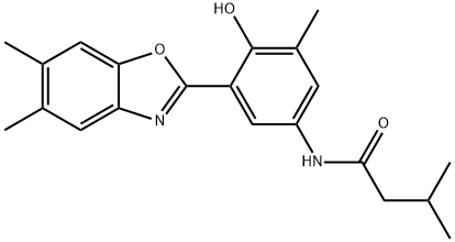 951992-64-6 N-[3-(5,6-dimethyl-1,3-benzoxazol-2-yl)-4-hydroxy-5-methylphenyl]-3-methylbutanamide