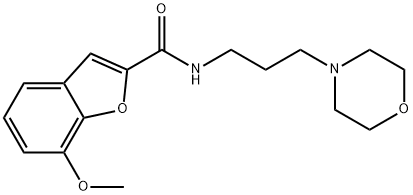 7-methoxy-N-[3-(morpholin-4-yl)propyl]-1-benzofuran-2-carboxamide 结构式