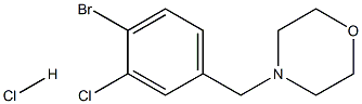 4-[(4-溴-3-氯苯基)甲基]-吗啉盐酸盐 结构式