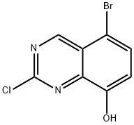 2-氯-5-溴-8-羟基喹唑啉 结构式