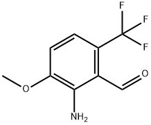 2-氨基-3-甲氧基-6-(三氟甲基)-苯甲醛 结构式