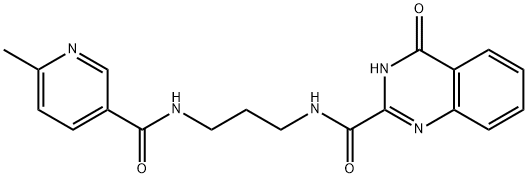 4-hydroxy-N-(3-{[(6-methylpyridin-3-yl)carbonyl]amino}propyl)quinazoline-2-carboxamide Structure