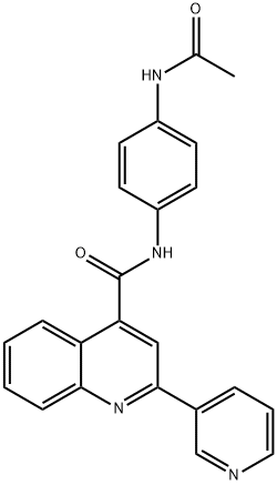 N-[4-(acetylamino)phenyl]-2-(pyridin-3-yl)quinoline-4-carboxamide Struktur