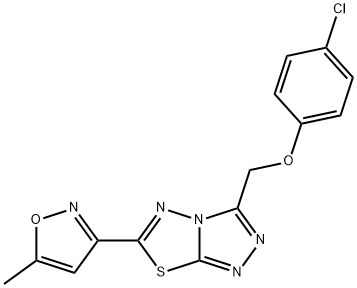 3-[(4-chlorophenoxy)methyl]-6-(5-methyl-1,2-oxazol-3-yl)[1,2,4]triazolo[3,4-b][1,3,4]thiadiazole Structure