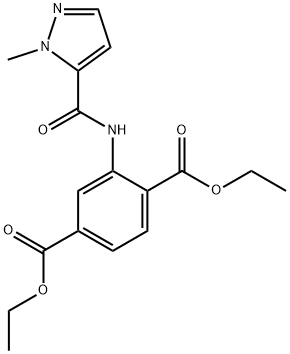 diethyl 2-(1-methyl-1H-pyrazole-5-carboxamido)terephthalate Structure
