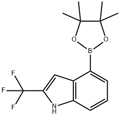 4-(4,4,5,5-tetramethyl-1,3,2-dioxaborolan-2-yl)-2-(trifluoromethyl)-1h-indole Struktur