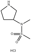 N-メチル-N-(ピロリジン-3-イル)メタンスルホンアミド塩酸塩 化学構造式